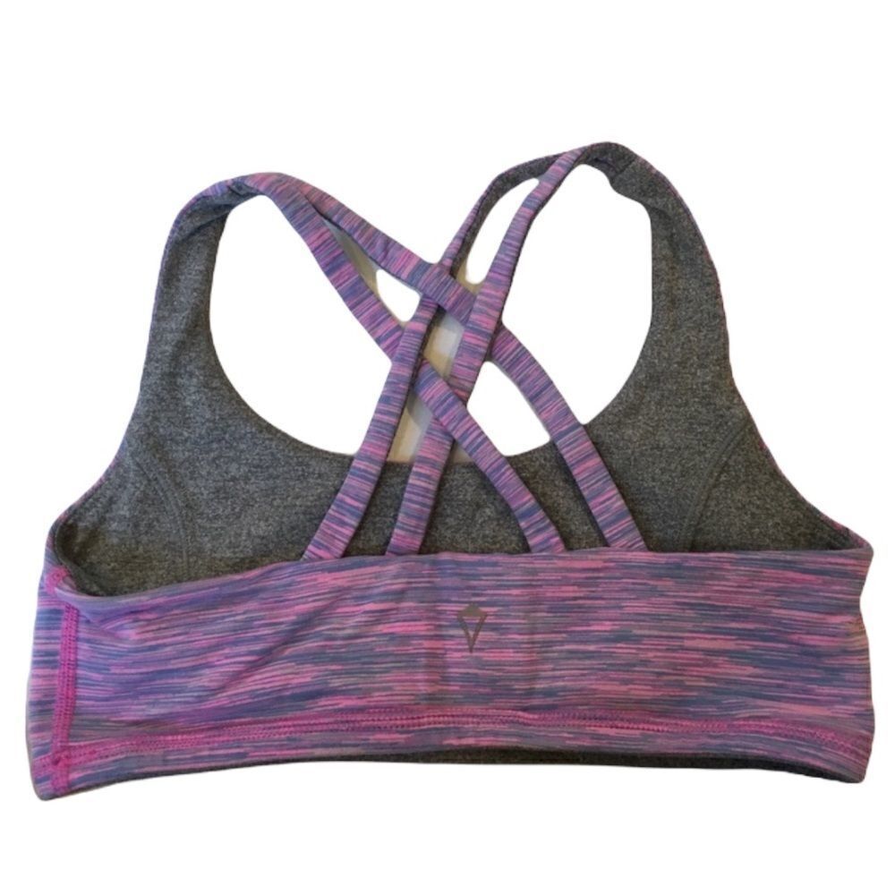 Ivivva grey and purple reversible sports bra